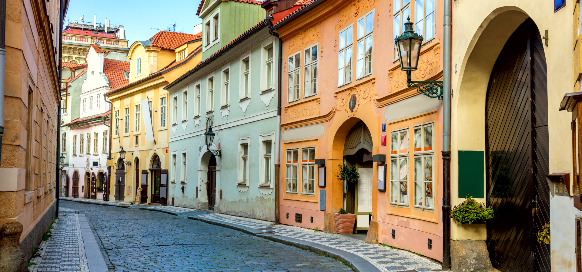 View of an alley in Prague.